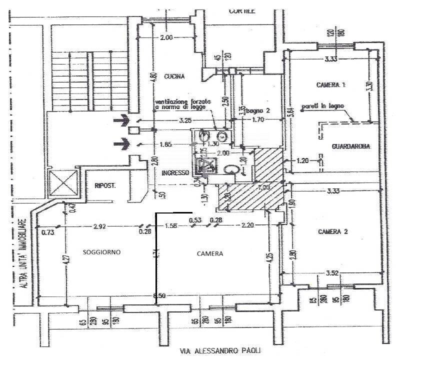 Foto 34 - Four-room apartment Via Alessandro Paoli
 
1, Milano - floor plans 1