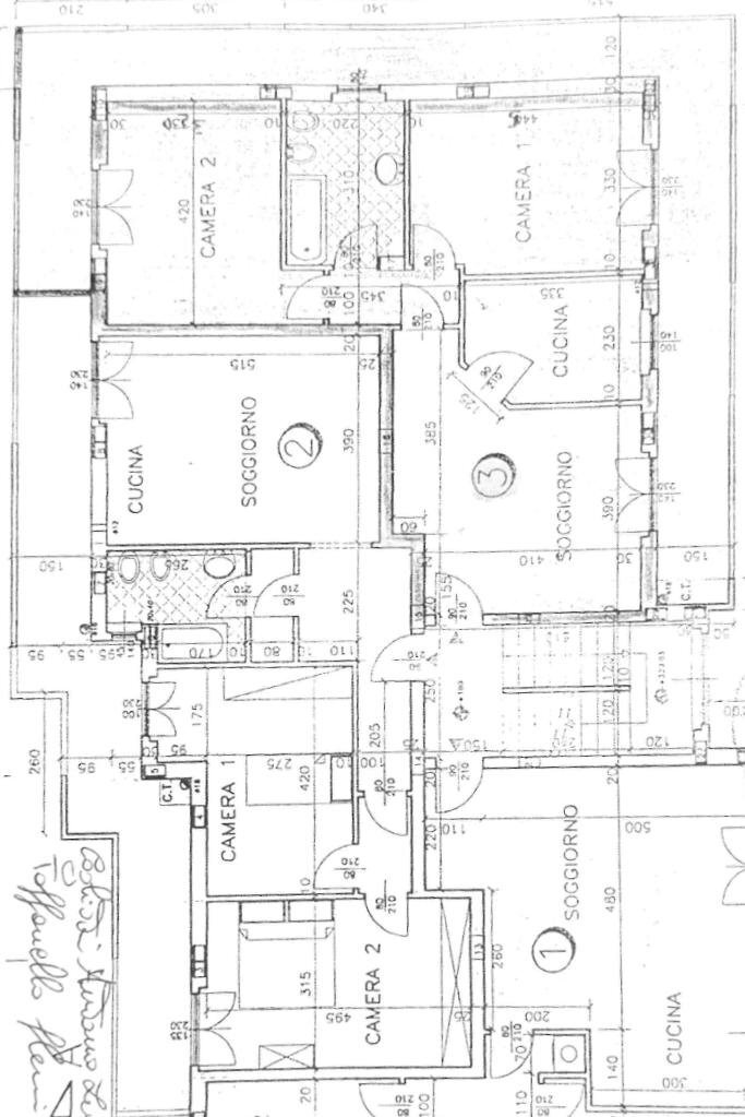 Three-room apartment Via 8 Marzo, Candiolo - floor plans 1