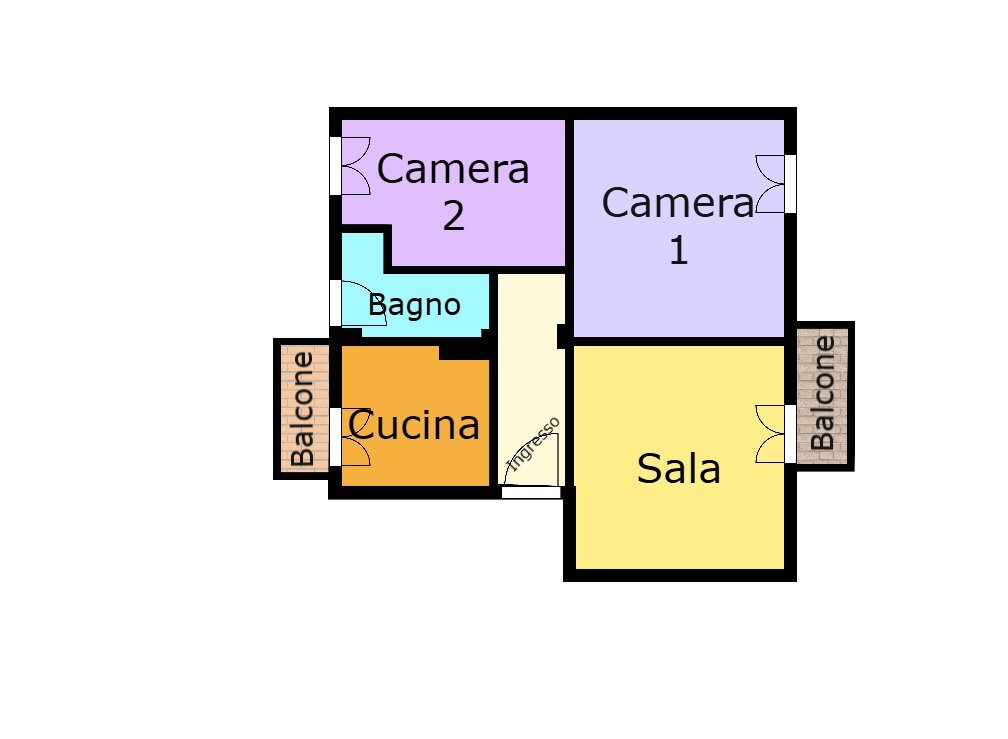 planimetria appartamento via agosti cornigliano ge - Appartamento Via Guido Agosti 4A, Genova (zona Cornigliano) - planimetria 1