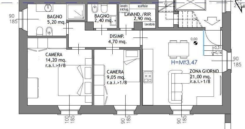 PLANIMETRIA.JPG - Trilocale Via Toscana 34, Brescia - planimetria 1