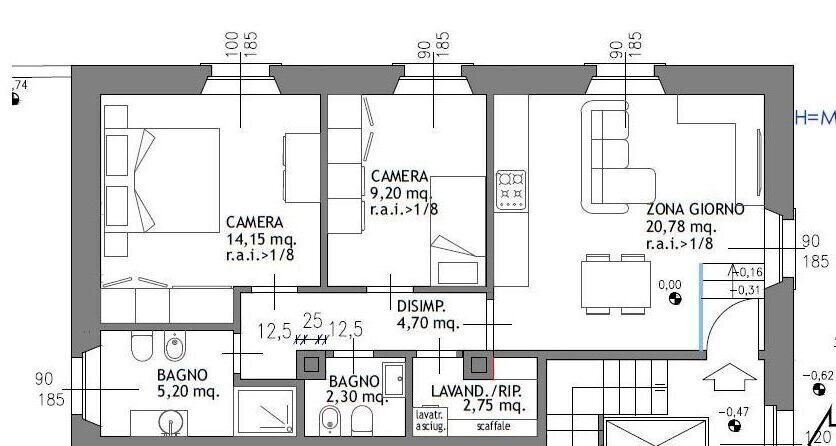 planimetria.JPG - Appartamento Via Toscana 34, Brescia - planimetria 1