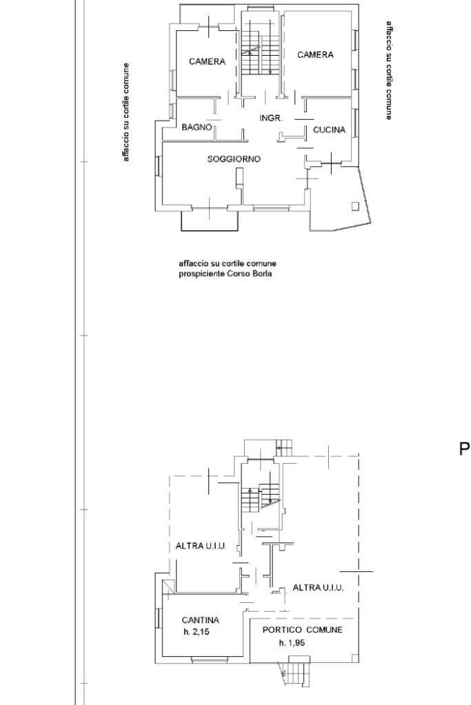 Three-family Villa Corso borla, Balangero - floor plans 1