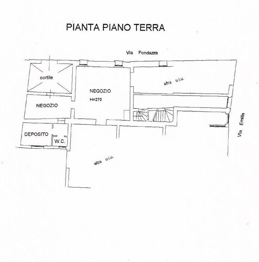 planimetria piano terra - Locale Commerciale Imola - planimetria 1