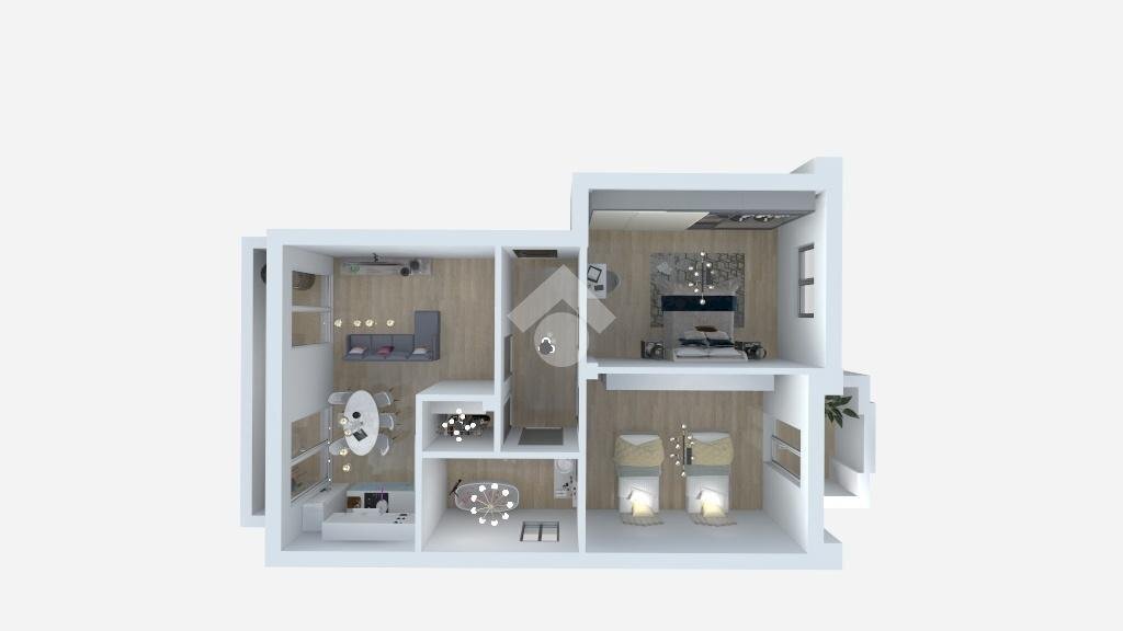 Trilocale Via cattaneo, Moncalieri - planimetria 1