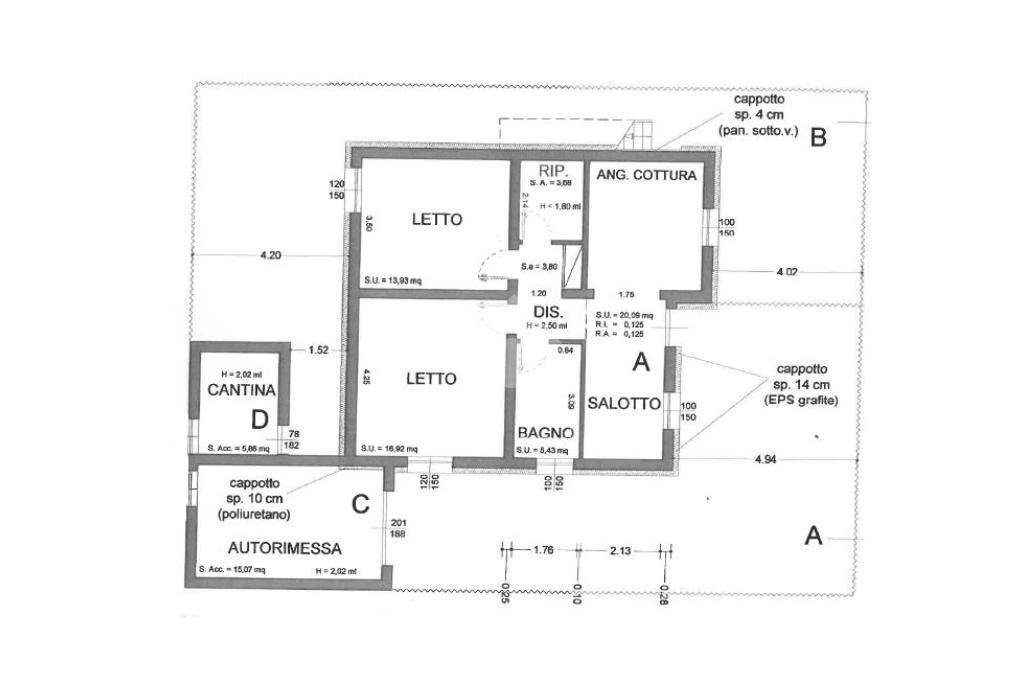 Villa Via L. Gasparotto, Carpi - planimetria 1