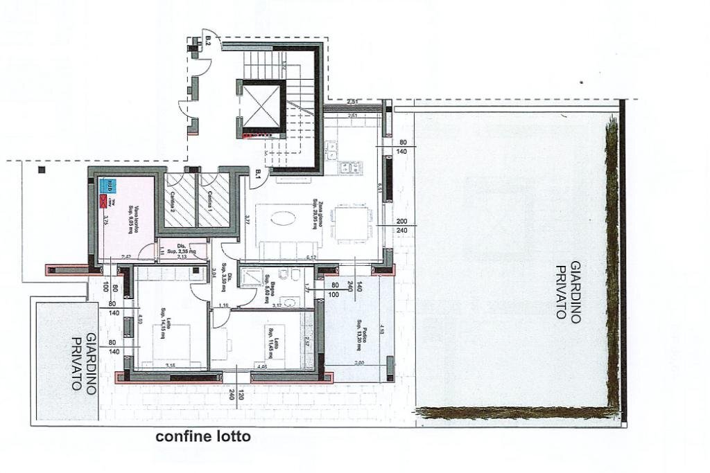 Trilocale via praga, Collecchio - planimetria 1