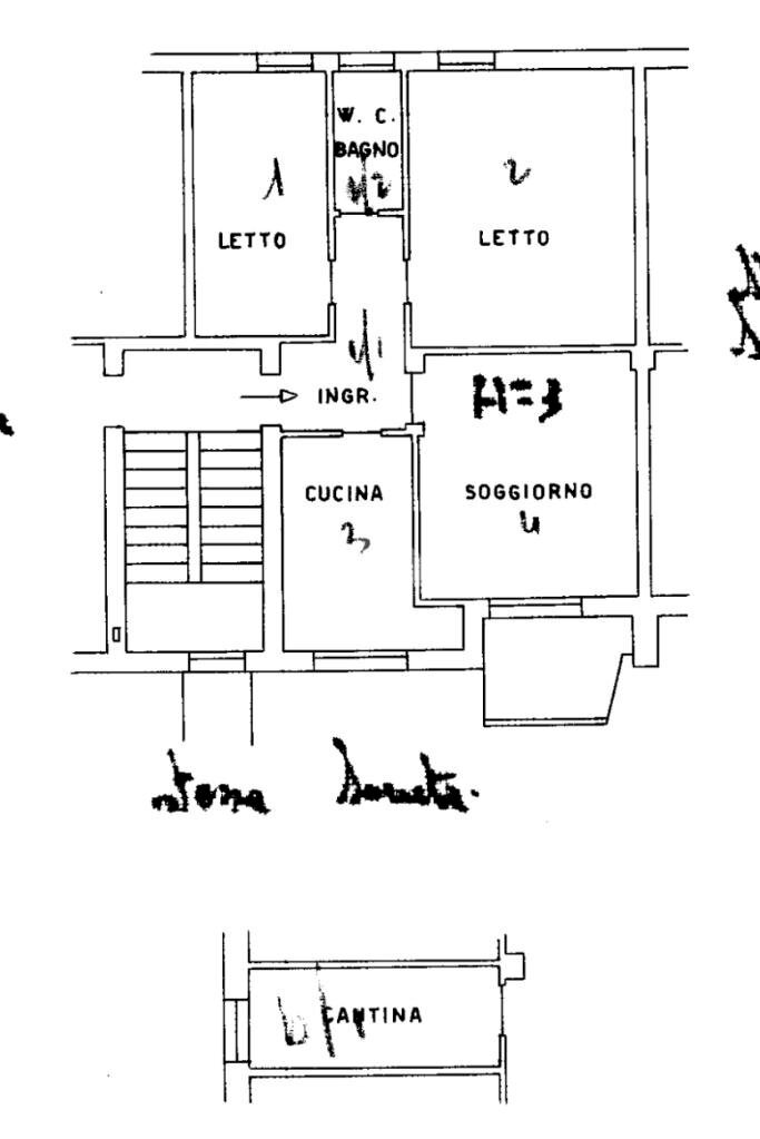 Trilocale Via Palanzone, Milano (zona Niguarda) - planimetria 1