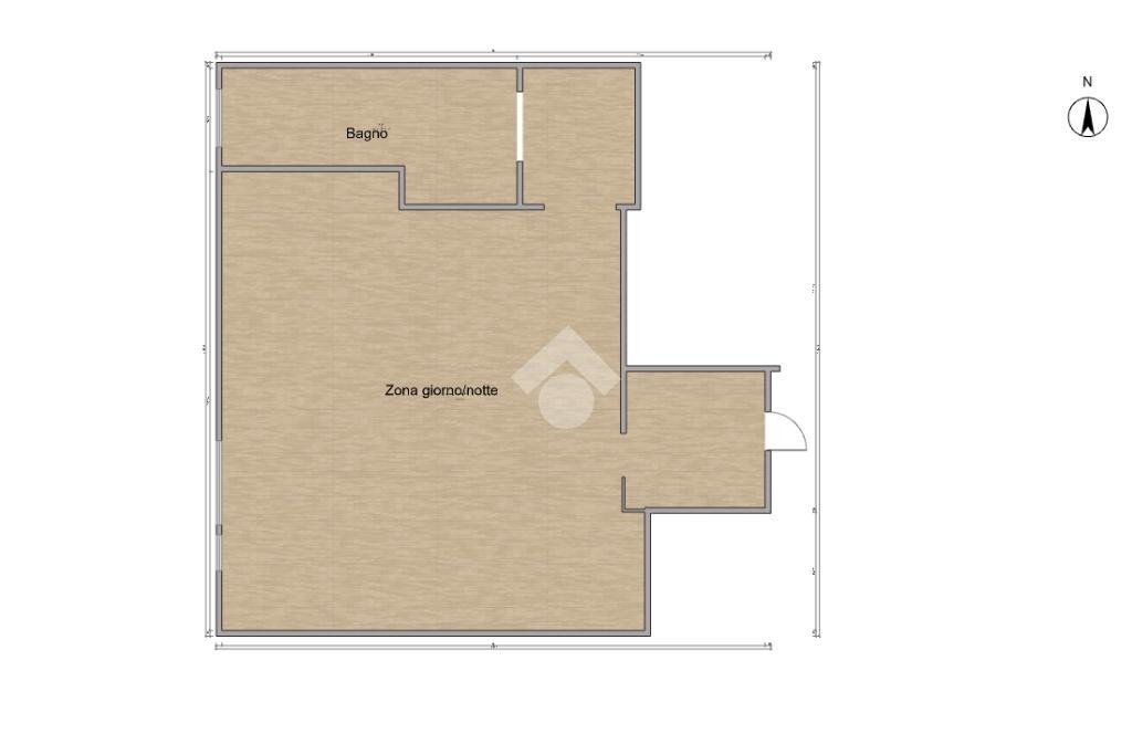 Monolocale Via Tito Livio, Milano - planimetria 1