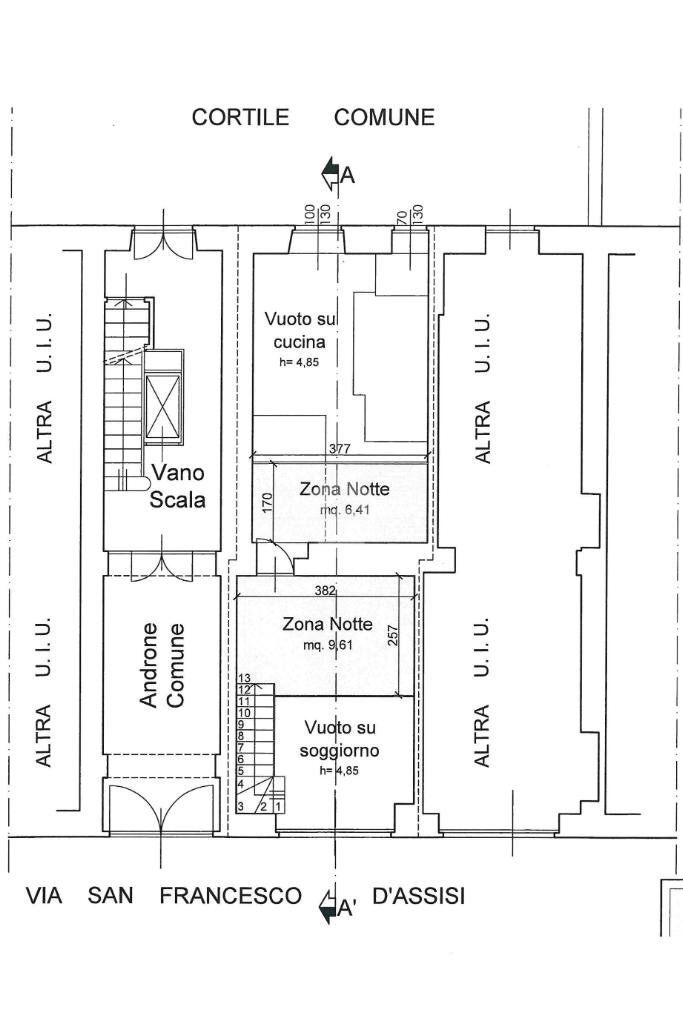 Trilocale Via San Francesco D'Assisi, Torino (zona Quadrilatero Romano) - planimetria 1