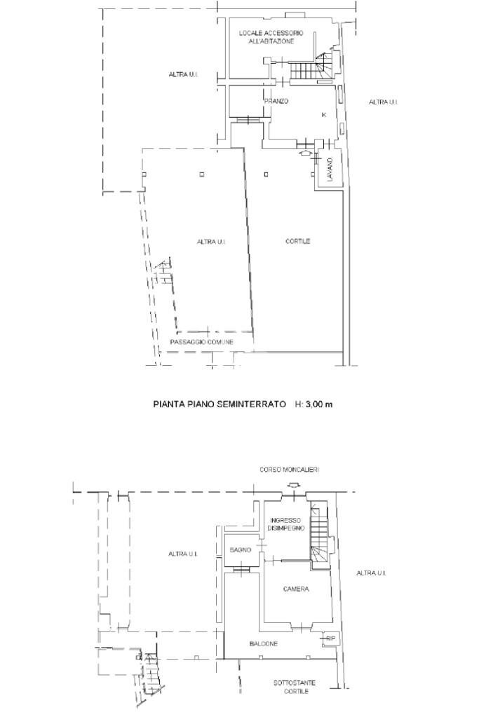 Apartment Corso Moncalieri, Torino (neighborhood Cavoretto) - floor plans 1