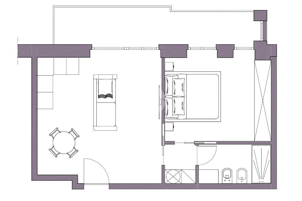 Two-room apartment Milano, Milano (neighborhood Lambrate) - floor plans 1