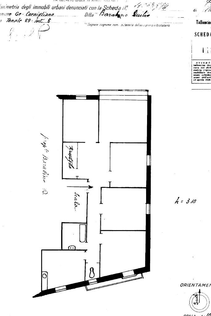 Appartamento Via tonale, Genova (zona Cornigliano) - planimetria 1