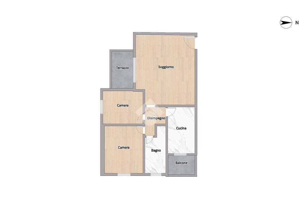 Trilocale Via Bruno Munari, frazione Seggiano, Pioltello - planimetria 1