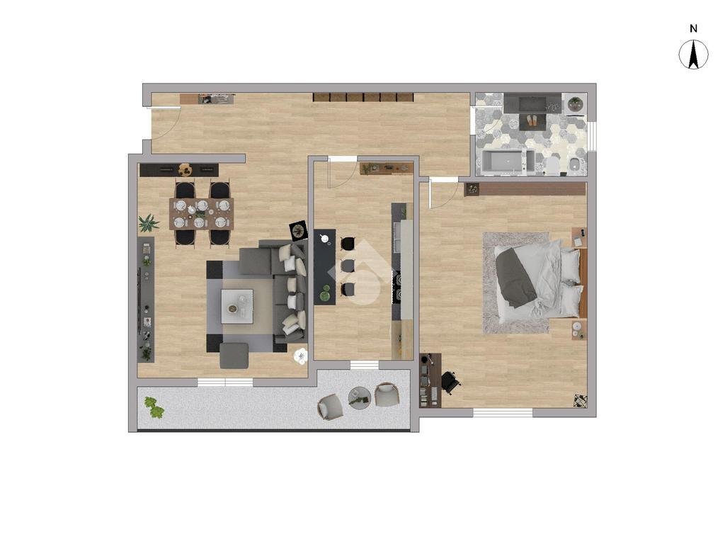 Two-room apartment Via MonteNevoso, Paderno Dugnano - floor plans 1