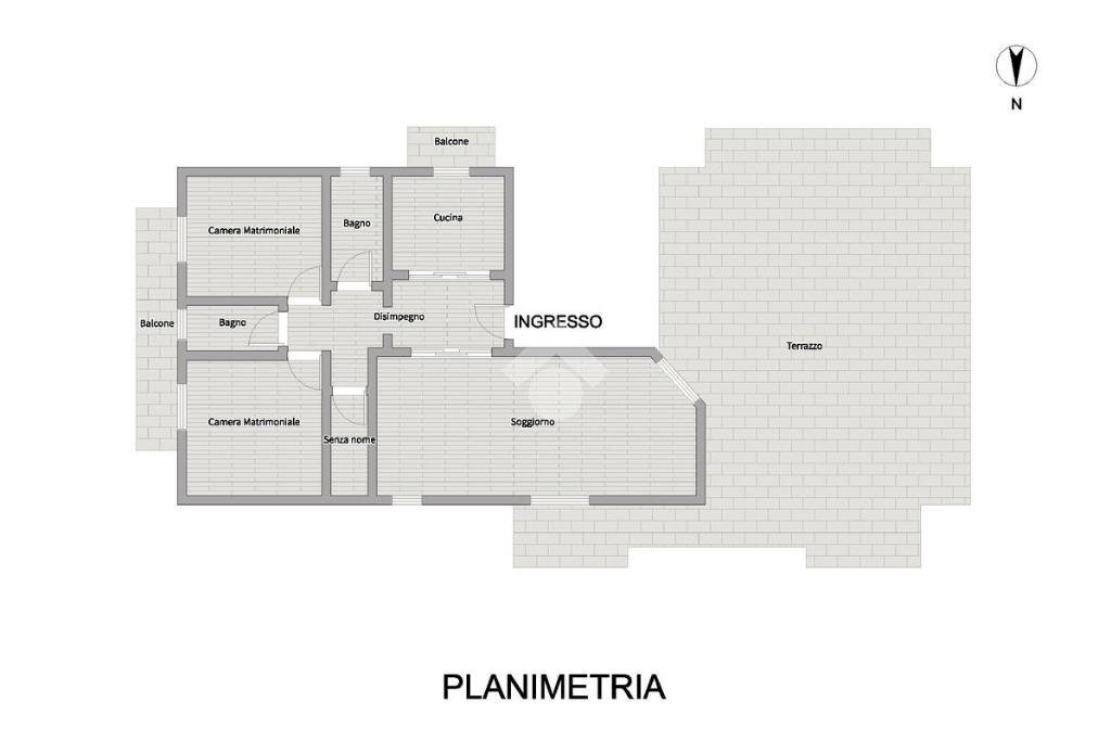 Attico Via Giuseppe Garibaldi, Opera - planimetria 1