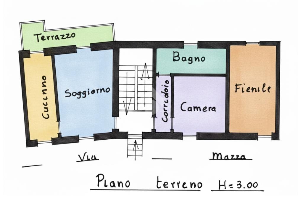 Casa indipendente Via Mazza, Ottiglio - planimetria 1