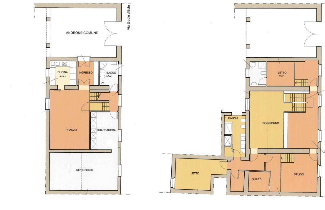 Foto 16 - Appartamento Corso Ercole I D'este, Ferrara - planimetria 1