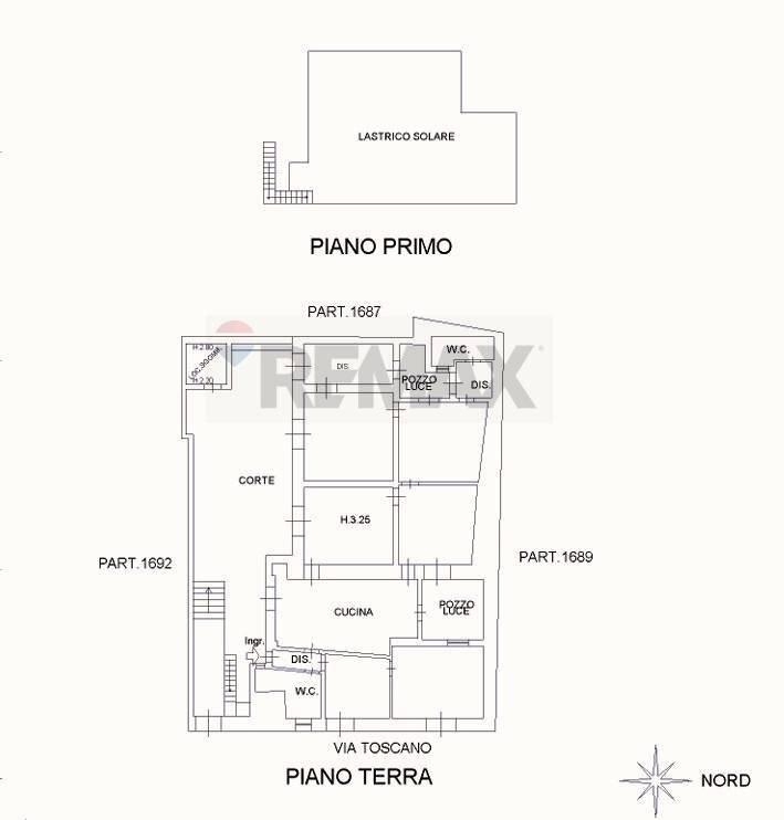 Pianta 2D - Casa indipendente Via Toscano
 
2, Acireale - planimetria 1