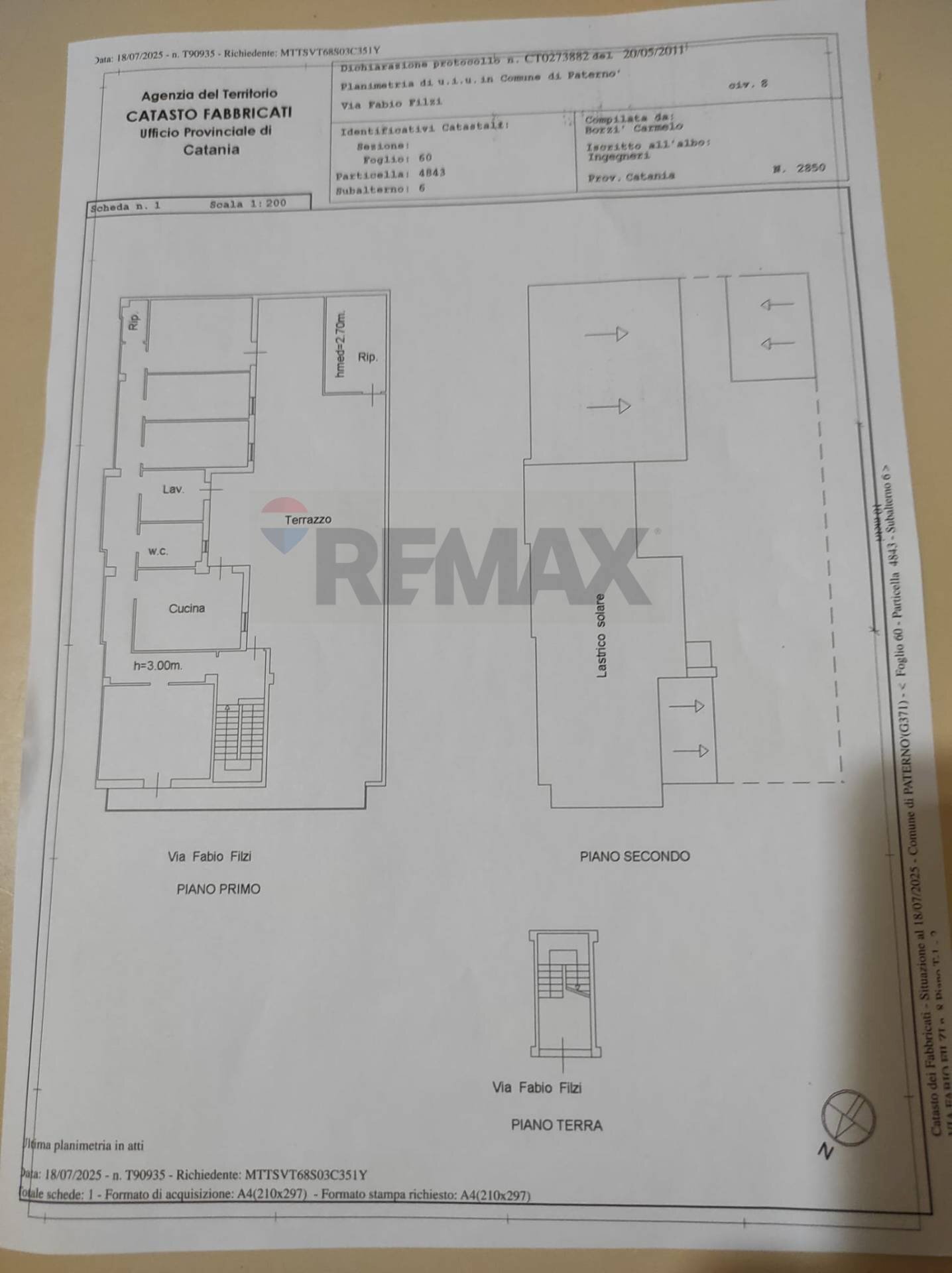 Pianta 2D - Casa indipendente VIA  FABIO FILZI
 
8, Paterno - planimetria 1