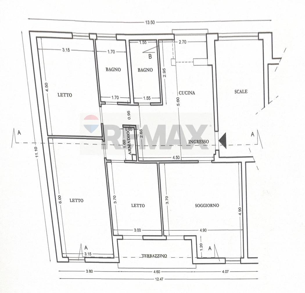 Pianta 2D - Appartamento via Francesco Cilea
 
2, Sassari - planimetria 1