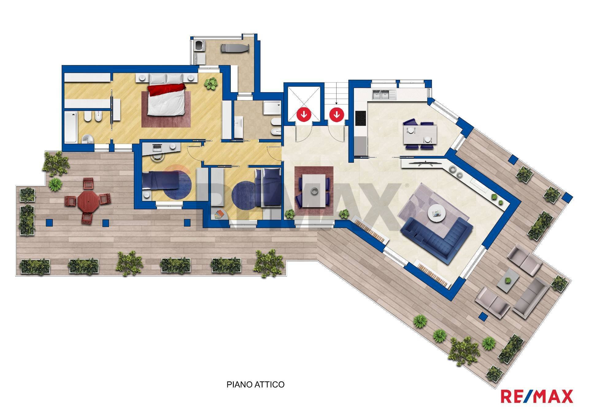 Pianta 2D - Attic Sassari - floor plans 1