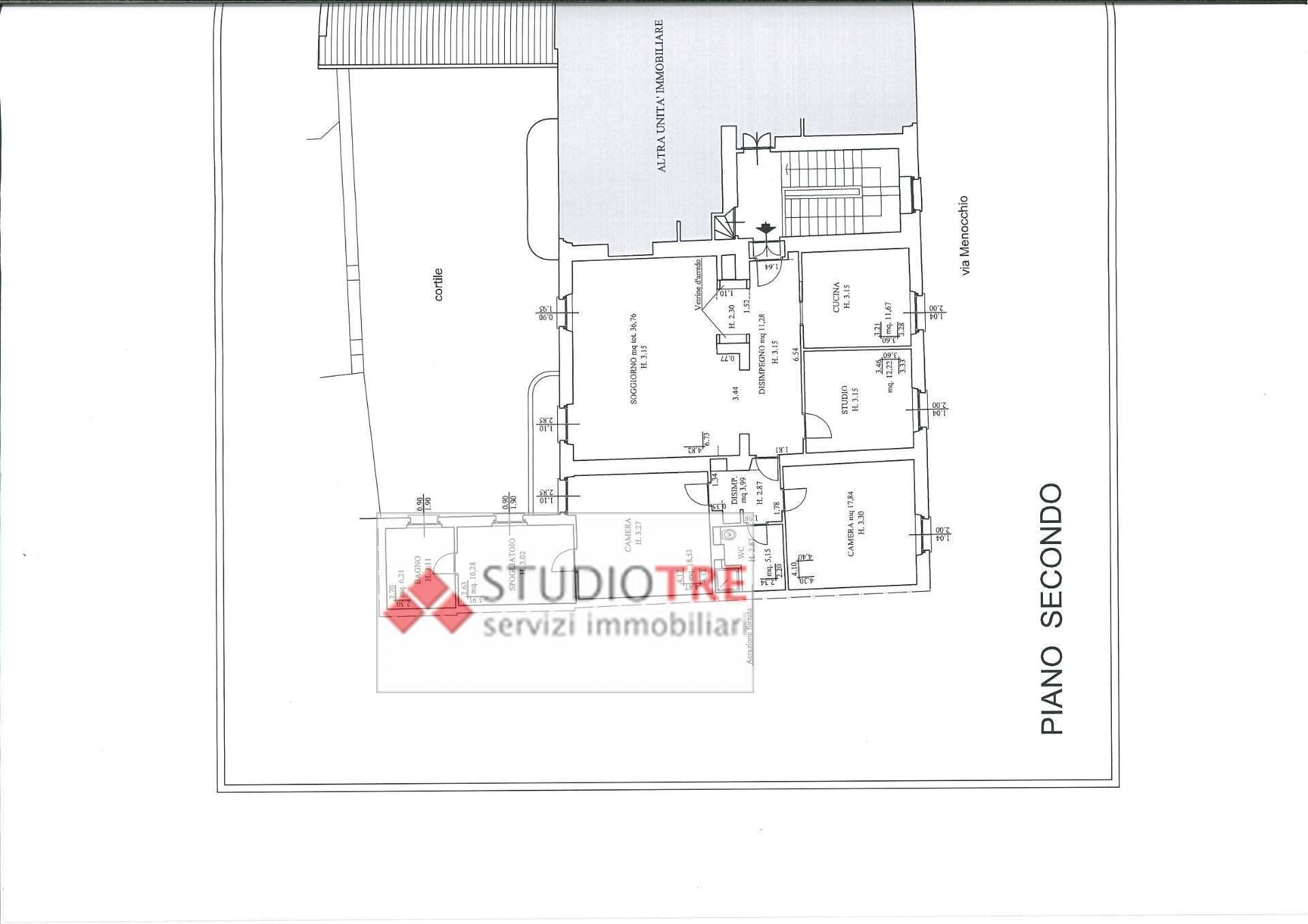 Foto 44 - Appartamento Via Menocchio
 
14, Pavia - planimetria 1