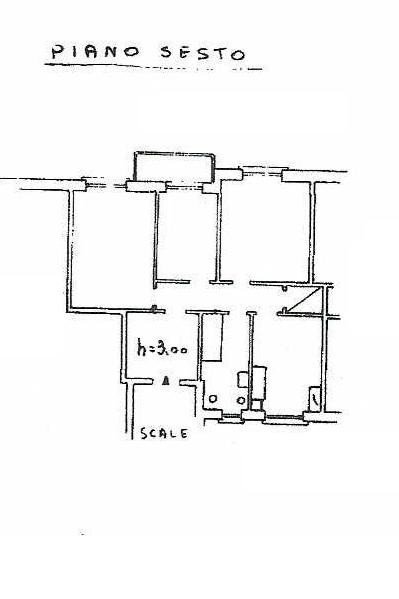 Trilocale via Gerolamo Pittaluga, Genova (zona Sampierdarena) - planimetria 1