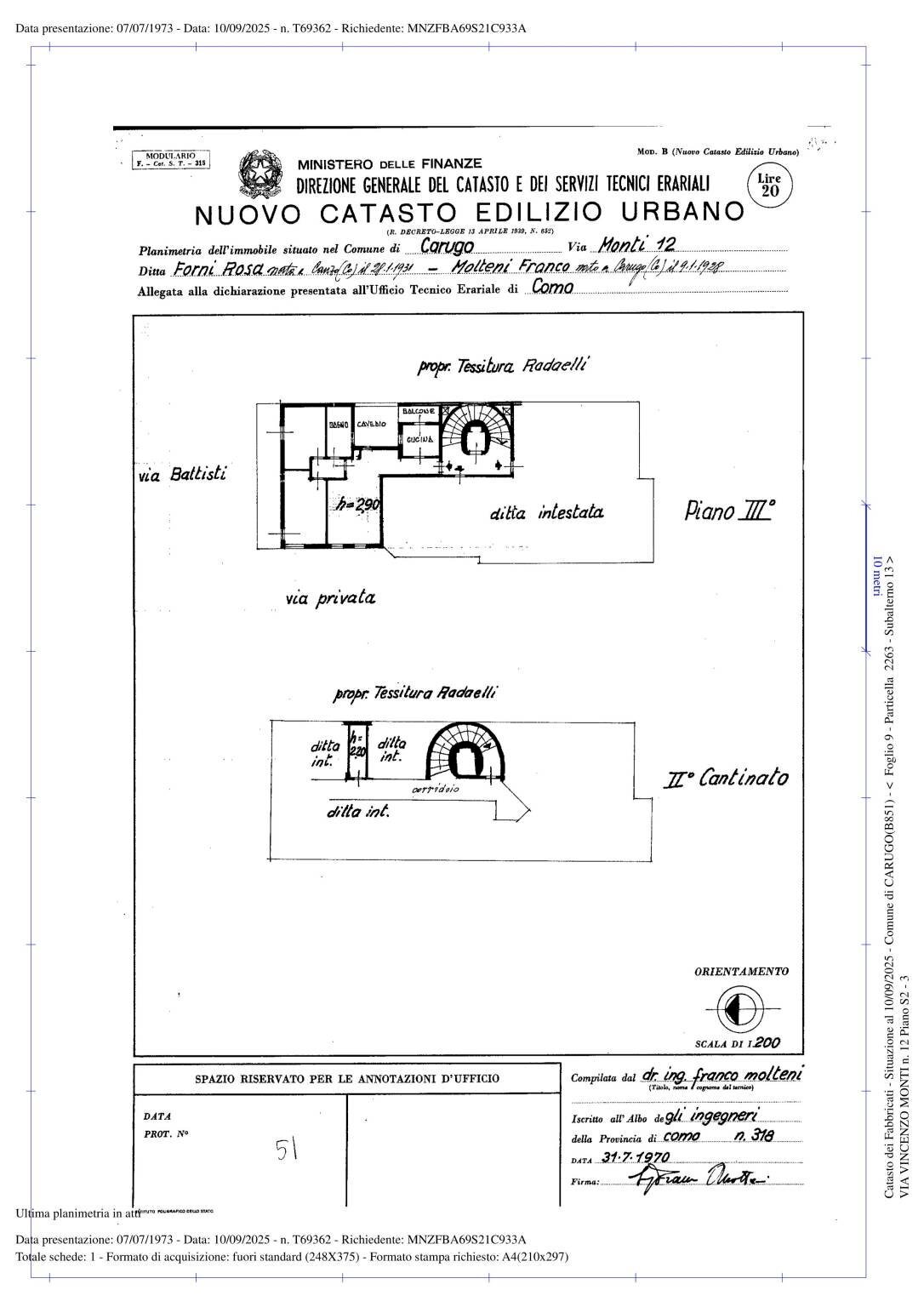 Appartamento via Vincenzo Monti, 12, Carugo - planimetria 1