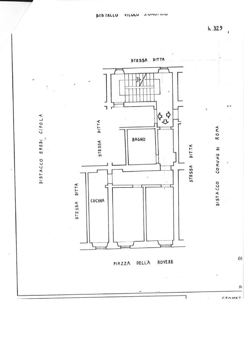 pln - Trilocale piazza della rovere, Roma (zona Centro Storico) - planimetria 1