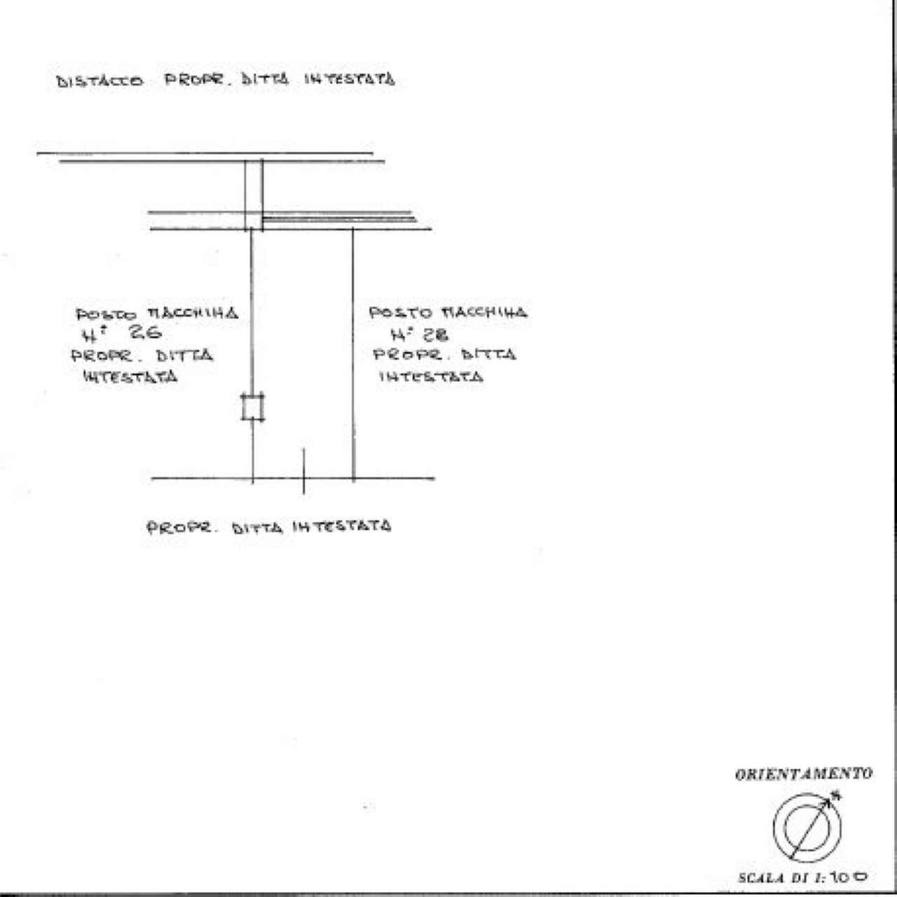 Planimetria posto auto - Posto Auto viale Beata Vergine del Carmelo, Roma (zona Mostacciano) - planimetria 1