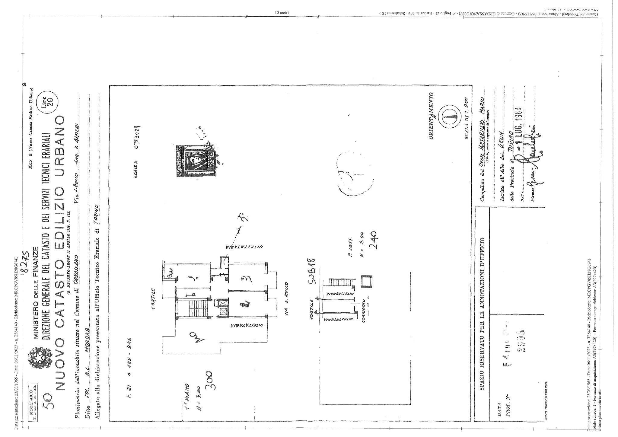 Trilocale via San Rocco, 3, Orbassano - planimetria 1