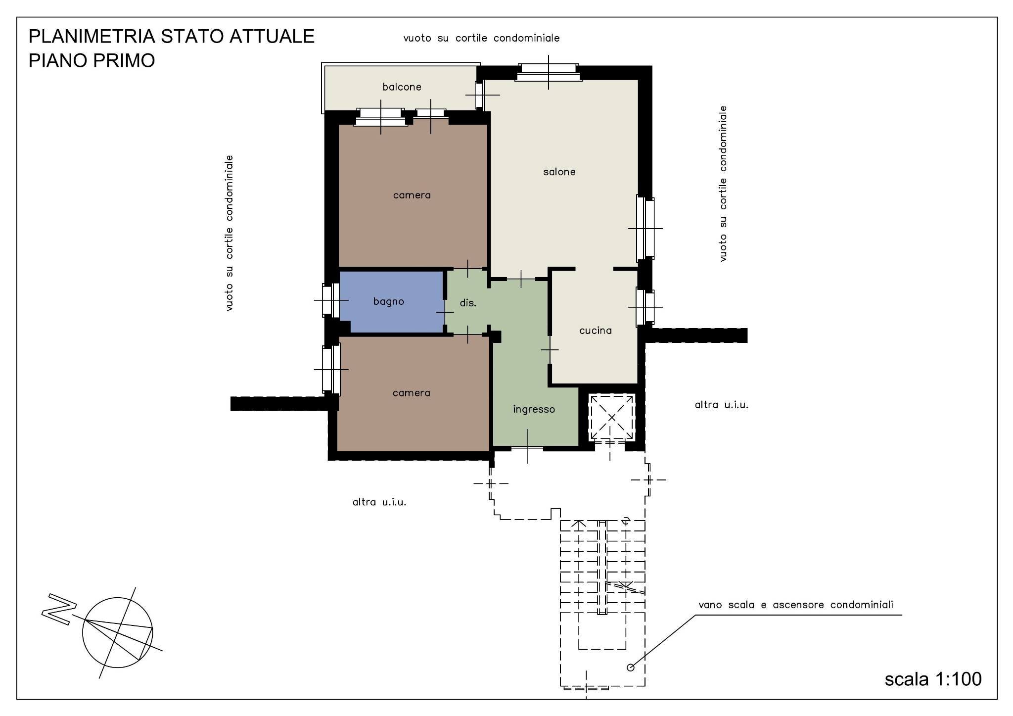 Four-room apartment via Risorgimento, Busca - floor plans 1