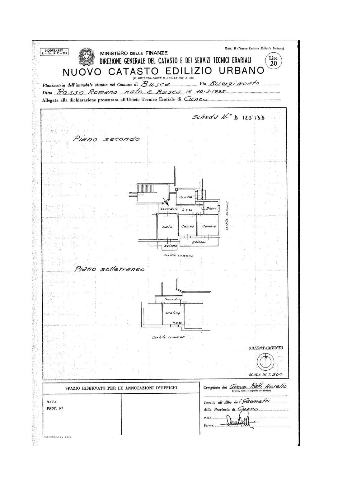 Quadrilocale Busca - planimetria 1