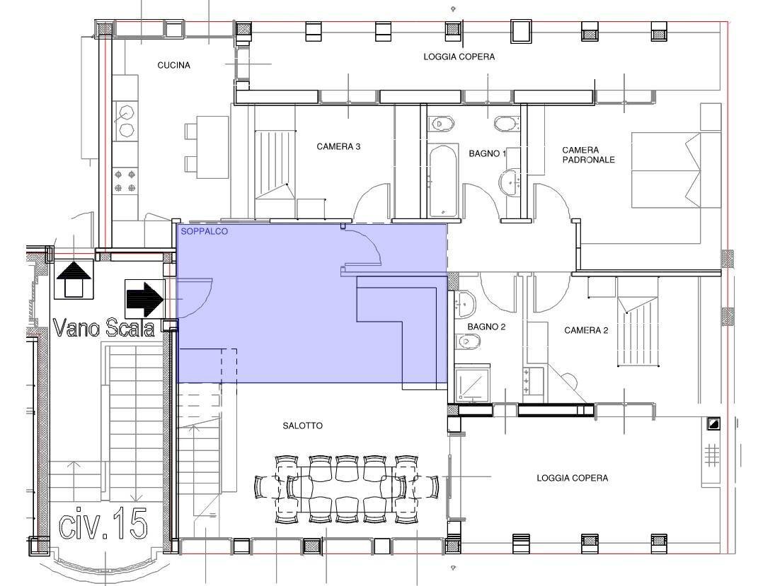 Foto 37 - Attico Via Guido Sinopoli
 
15, Conegliano - planimetria 1