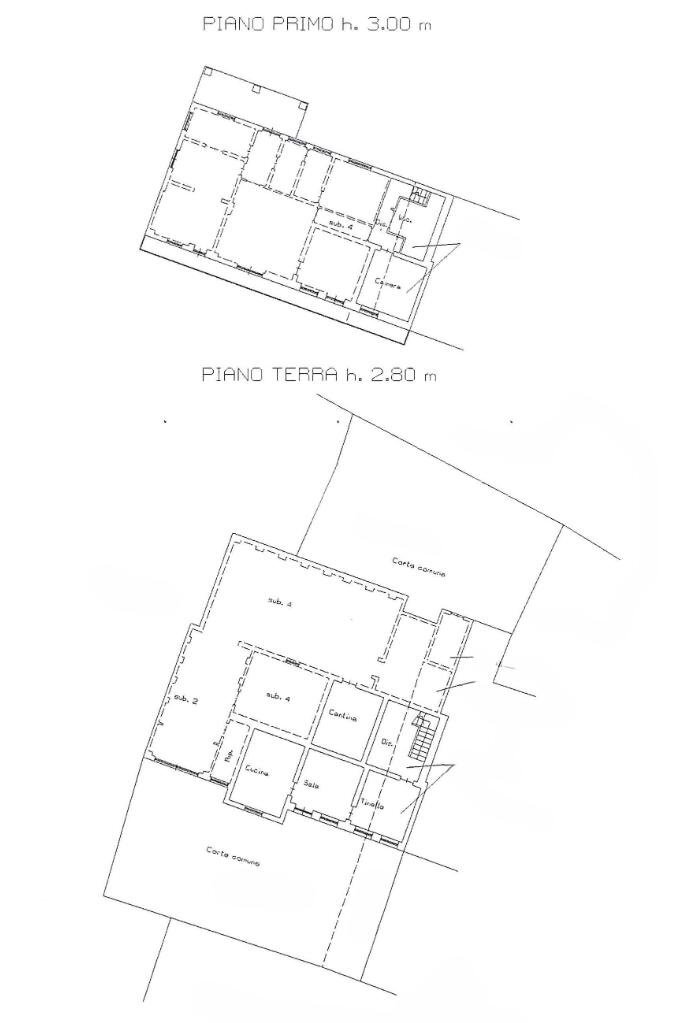 Semi-detached house Strada Crosa, Castellamonte - floor plans 1