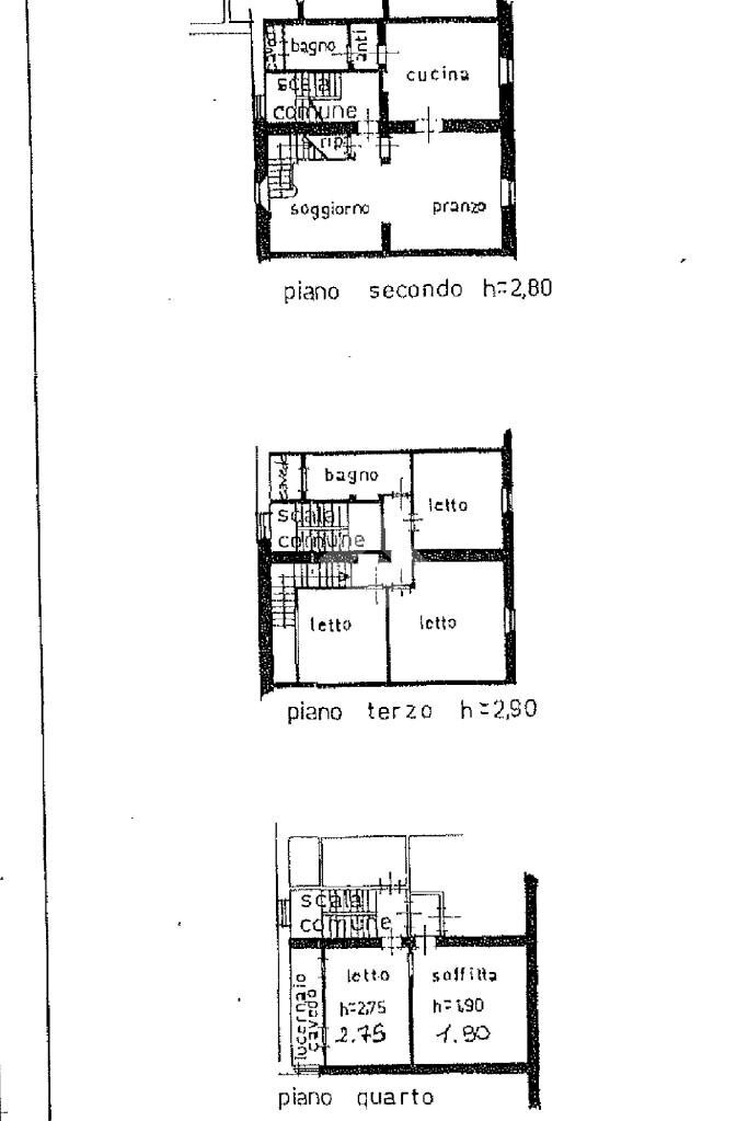 Four-room apartment Via Giardini, Pavullo nel Frignano - floor plans 1