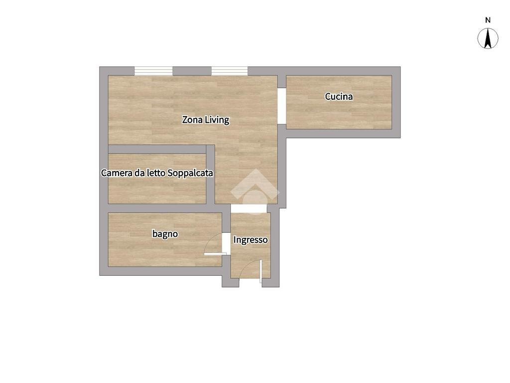 Monolocale Viale Sabotino, Milano (zona Ticinese) - planimetria 1