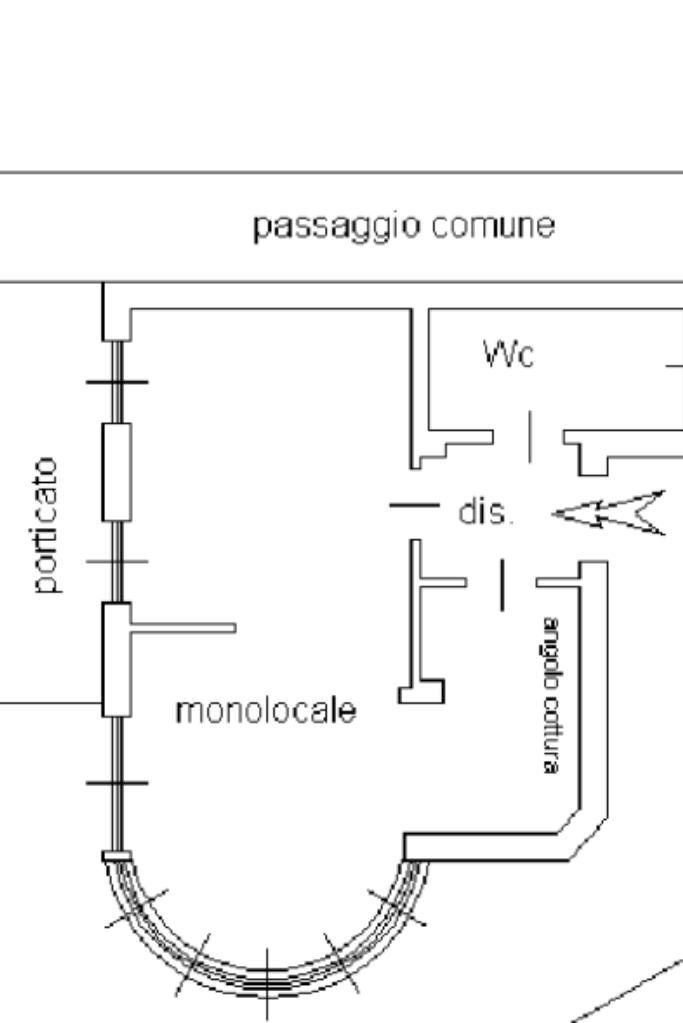 Two-room apartment Via Giuseppe Biamonti, Torino (neighborhood Borgo Po) - floor plans 1