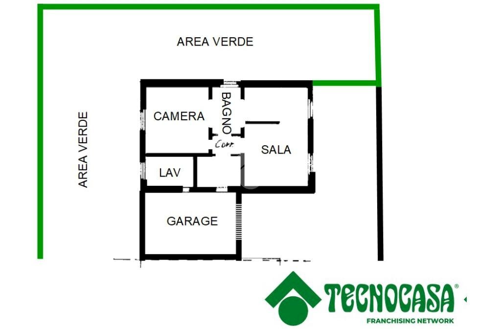 Portion of a house Via Don P. Mazzolari, Torrile - floor plans 1