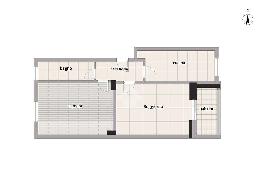 Two-room apartment Viale Romagna, Cinisello Balsamo - floor plans 1