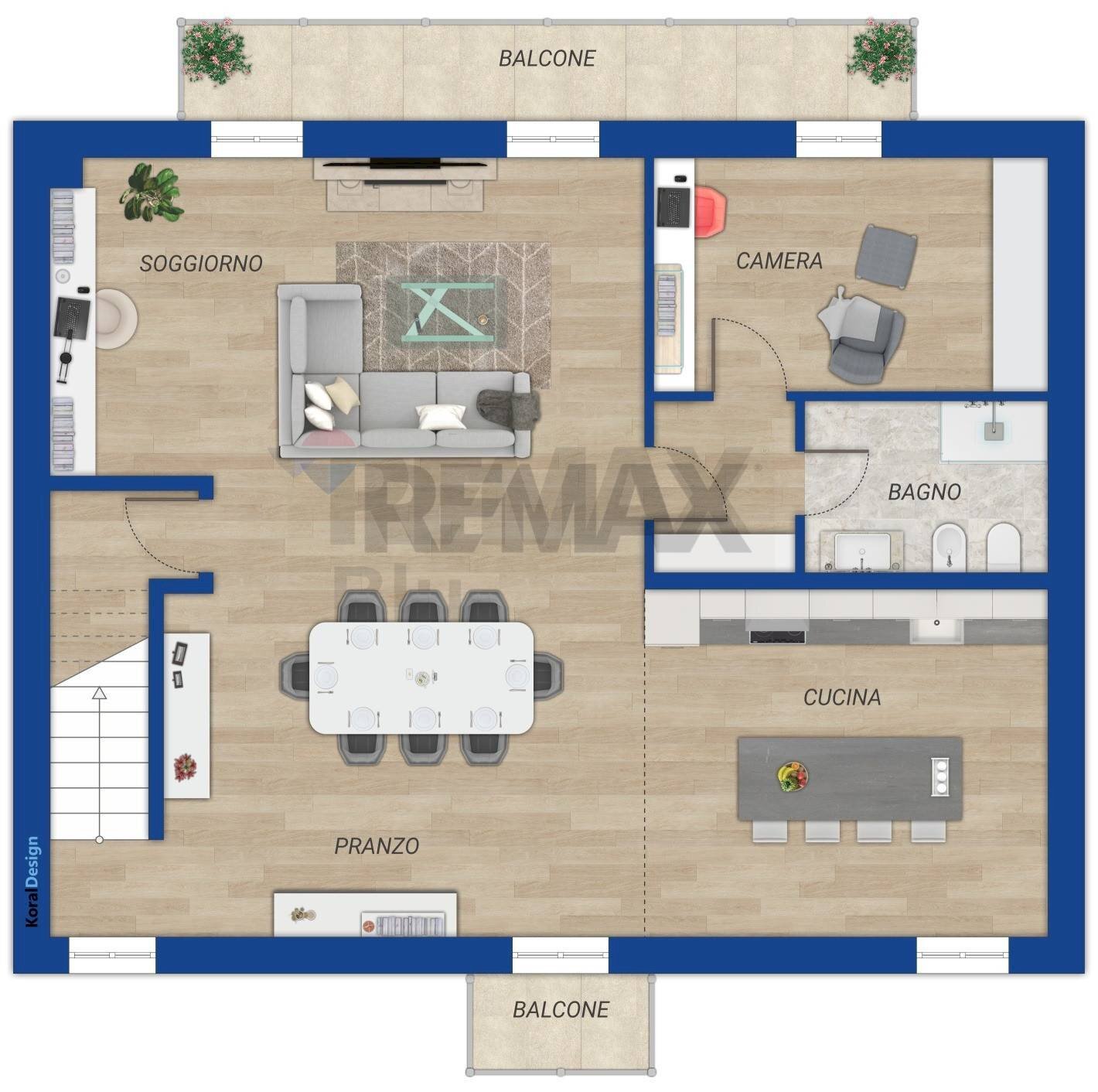 Pianta 2D - Appartamento PIAZZA DELLA LIBERTA'
 
7, Monterotondo - planimetria 1