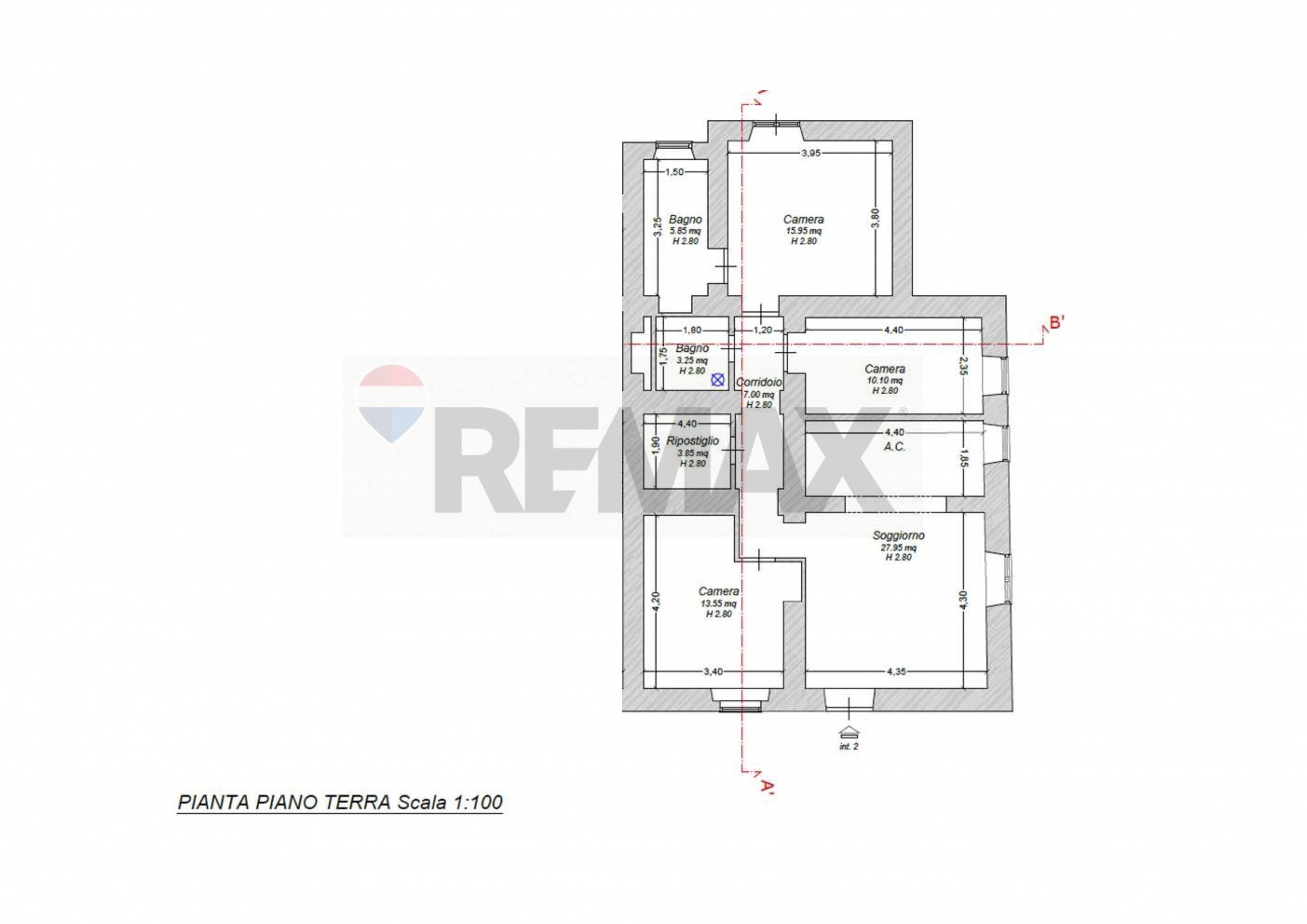 Pianta 2D - Quadrilocale Via Del Monte Delle Capre
29, Roma - foto 3