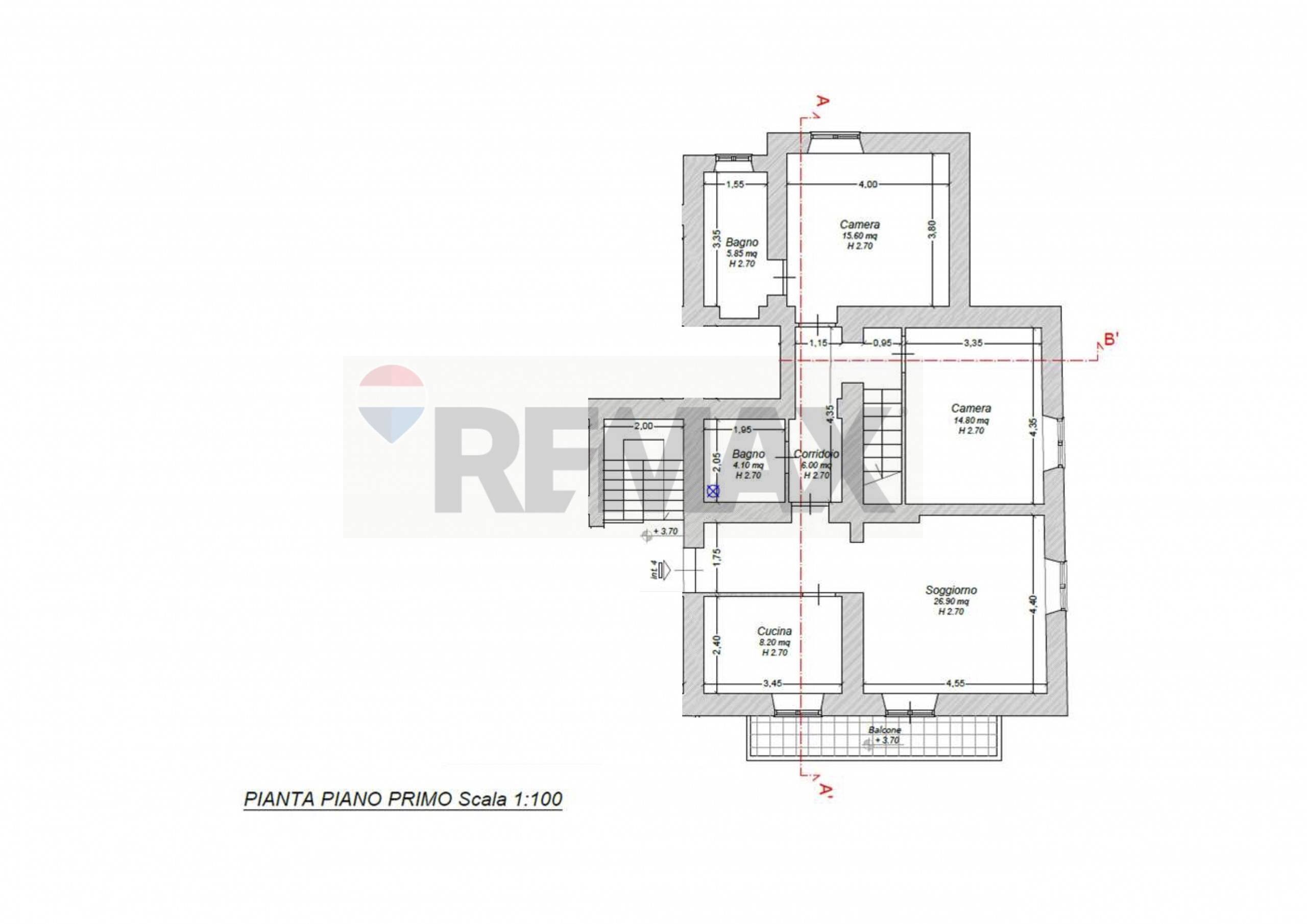 Pianta 2D - Attico Via Del Monte Delle Capre, Roma - foto 3