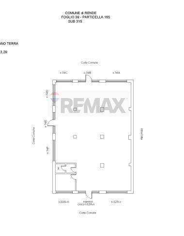 Pianta 2D - Commercial Premises Via Giuseppe Verdi
 
82, Rende - floor plans 1