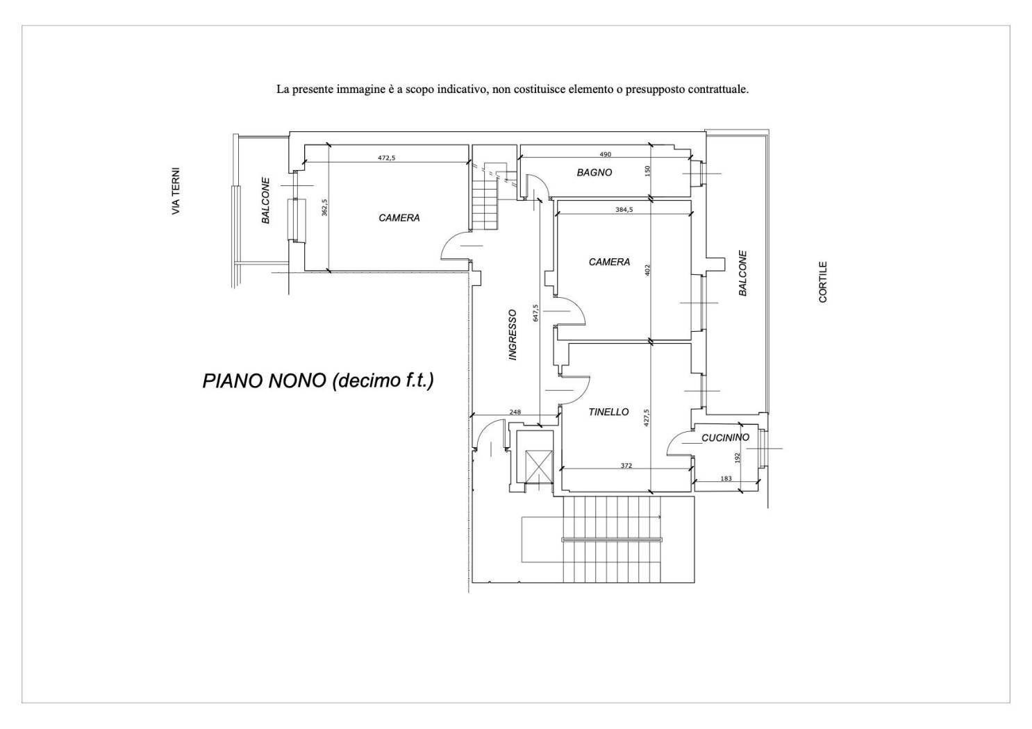 Appartamento via Terni, 40, Torino - planimetria 1