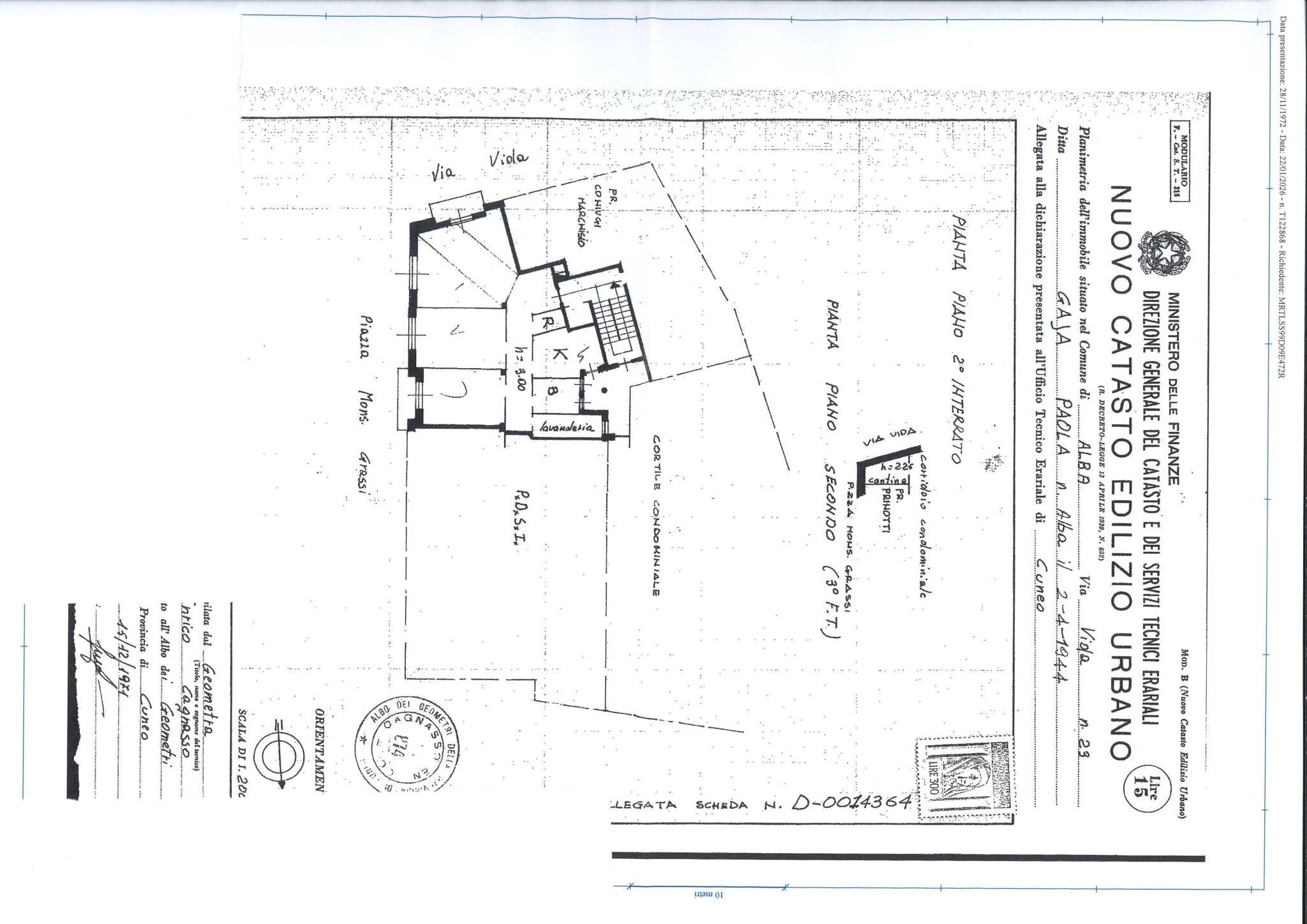 Quadrilocale piazza Monsignor Luigi Grassi, Alba - planimetria 1