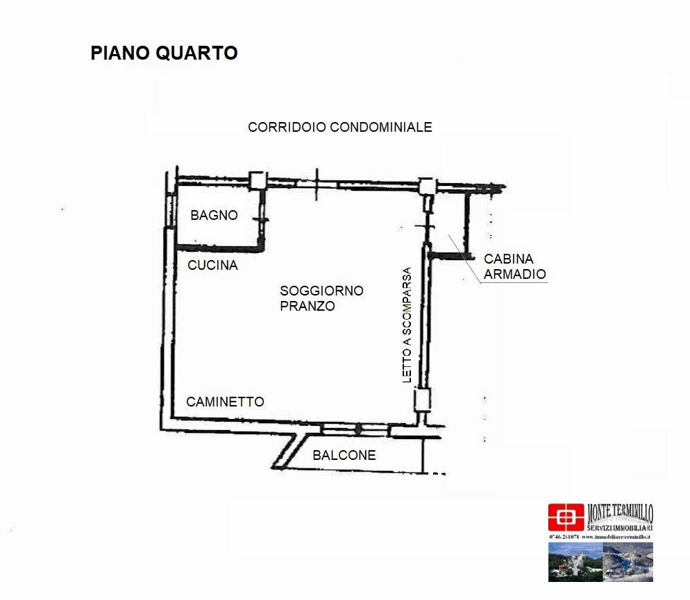 Bilocale via dei Villini, Rieti - planimetria 1