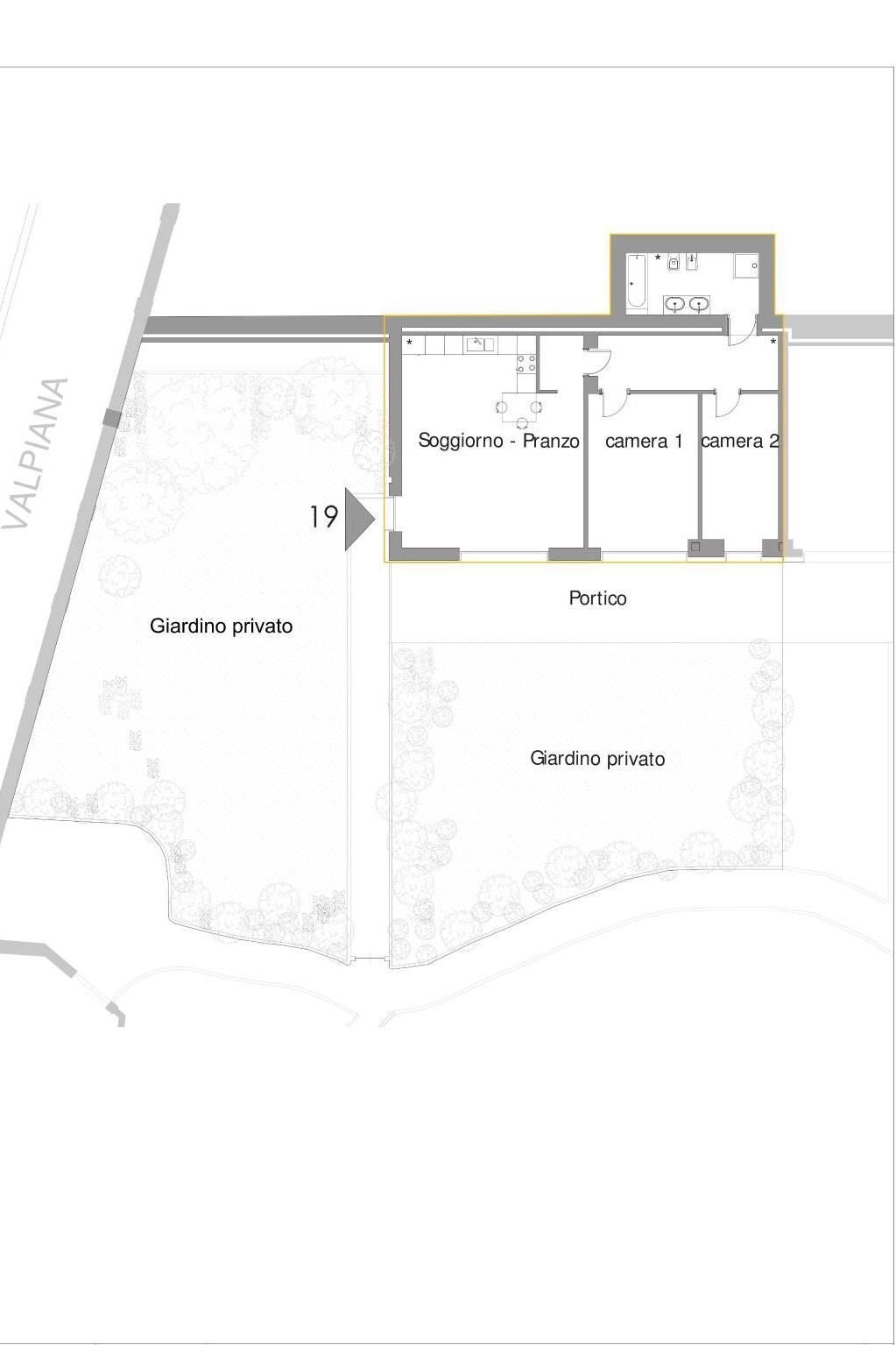 Trilocale largo Odoardo Tabacchi, Torino (zona Madonna del Pilone) - planimetria 1