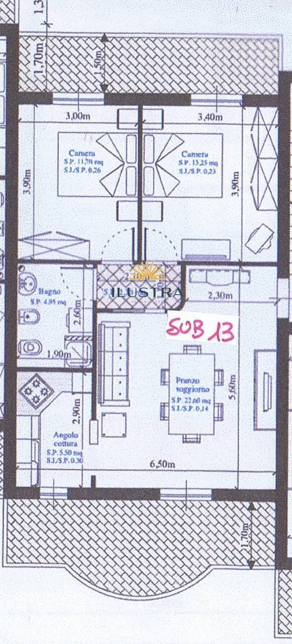 Foto 12 - Trilocale VIA SAN MARTINO
 
96, Colonnella - planimetria 1