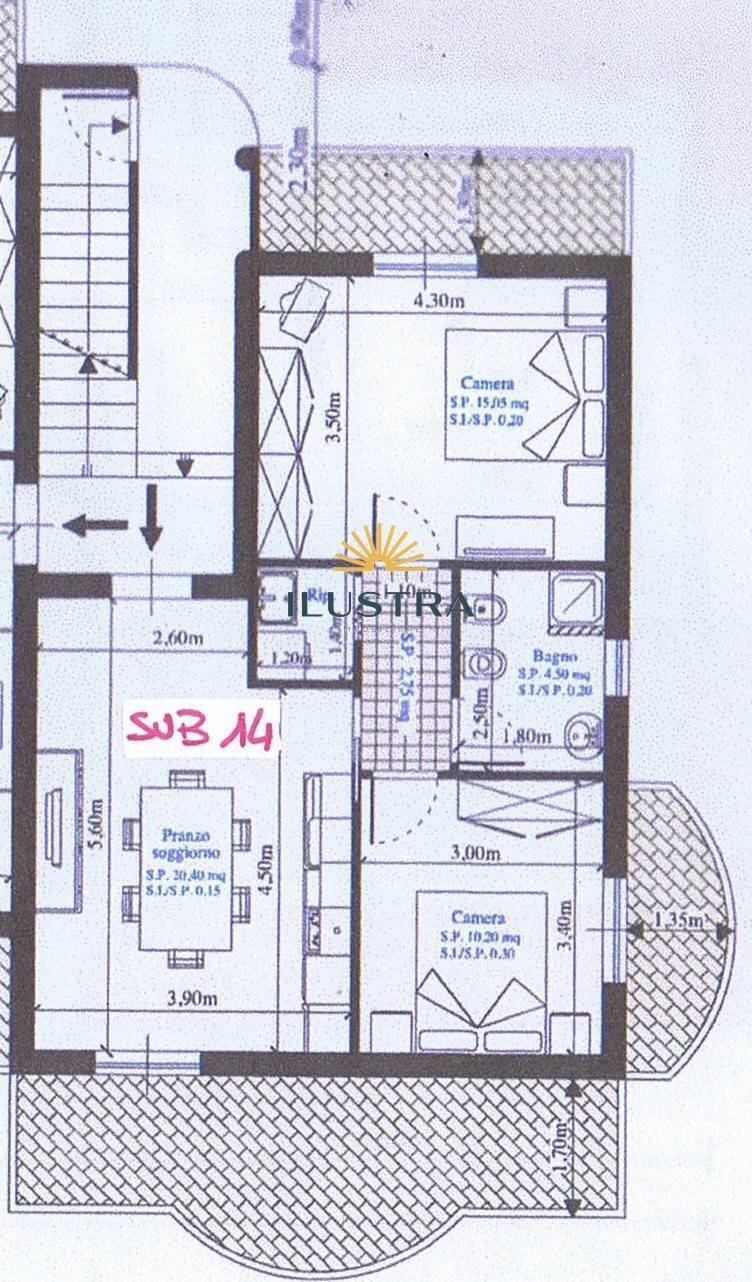 Foto 13 - Trilocale VIA SAN MARTINO
 
96, Colonnella - planimetria 1